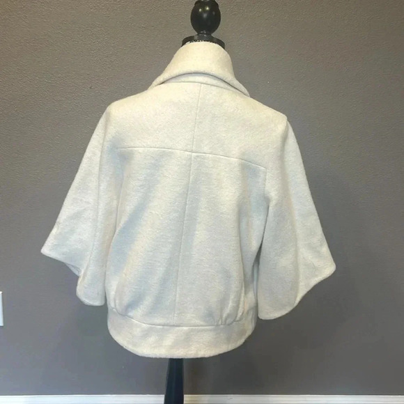 Bebe Women’s Linda Wool Blend Double Breasted Fully Lined Ivory Coat Size M - Picture 3 of 11